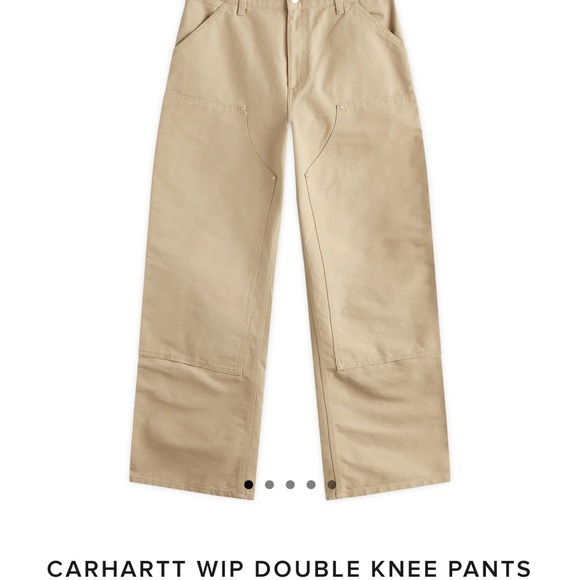 Carhartt Tan Cargo Pants with Double Knee Reinforcement